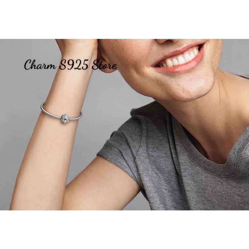 charm pan Ale đính đá hoạ tiết logo bạc s925 cao cấp