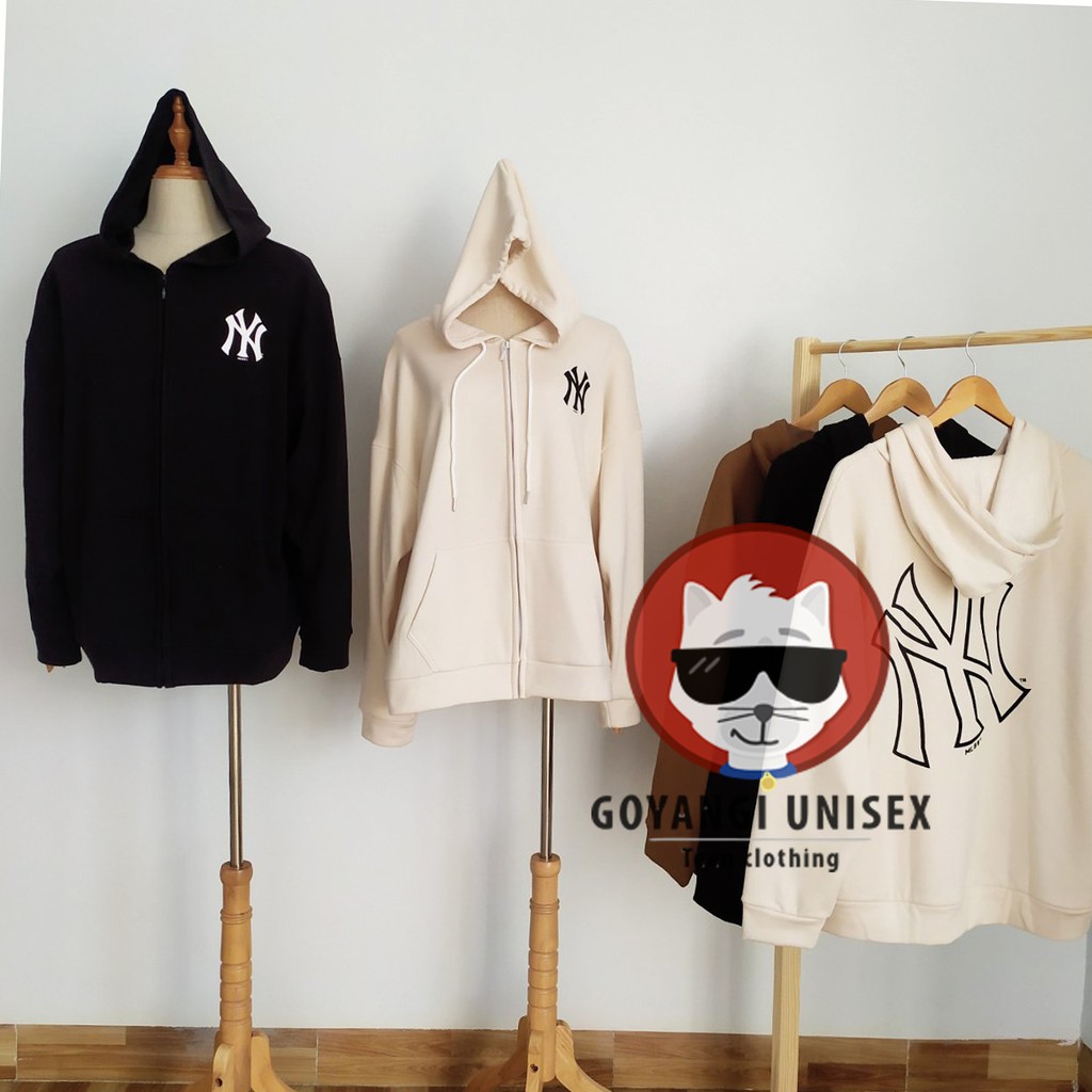 Áo hoodie  khóa kéo zip nỉ lót lông unisex nam nữ dáng rộng phong cách hàn quốc
