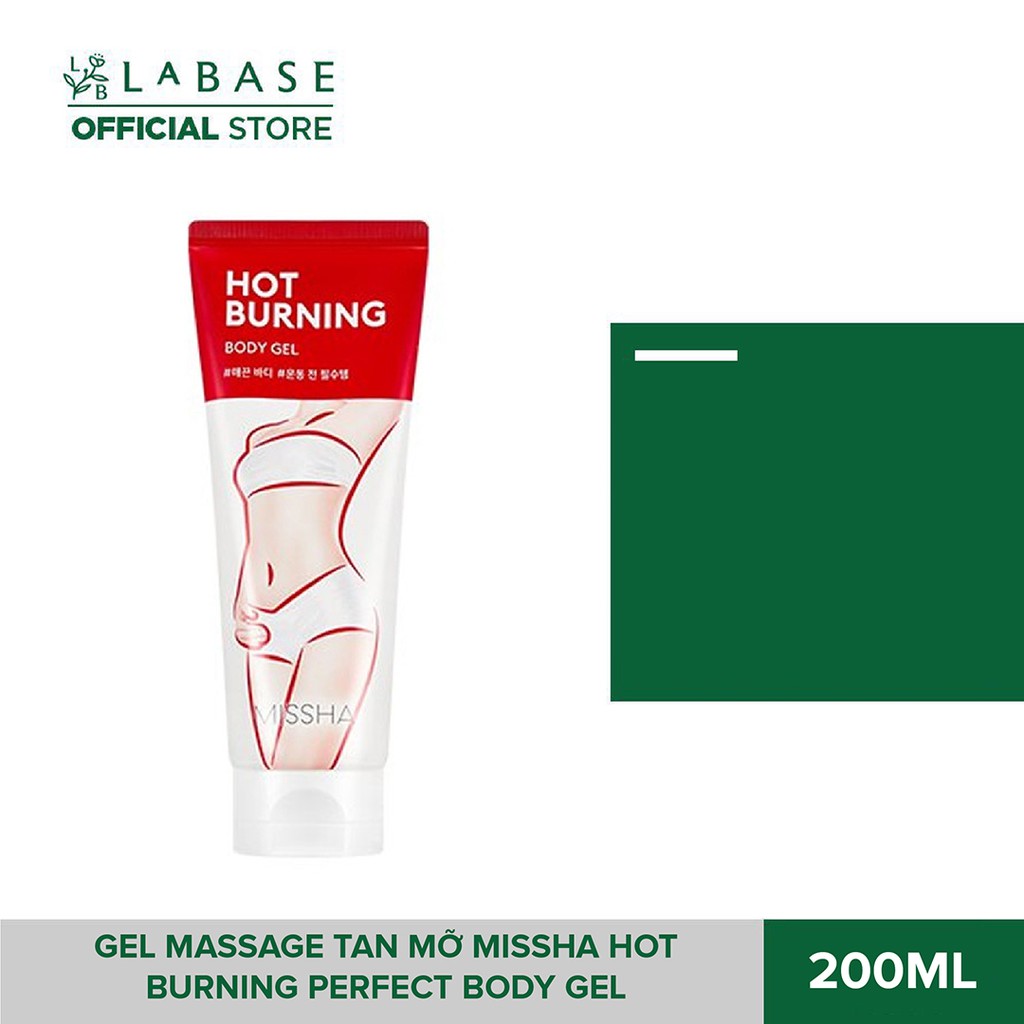 Gel massage tan mỡ Missha Hot Burning Perfect Body Gel 200ml [Hàng nhập khẩu chính hãng]