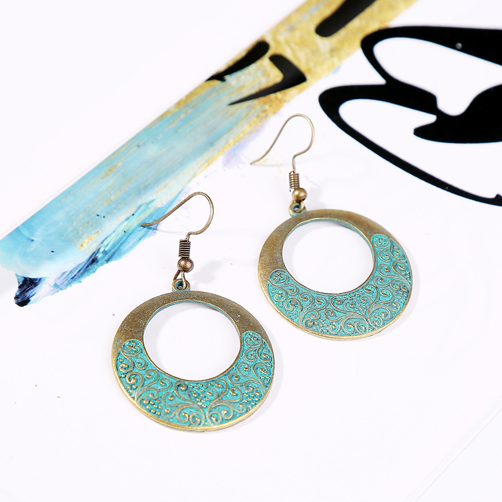 Đôi Bông Tai Họa Tiết Hình Học Thời Trang Cho Nữ