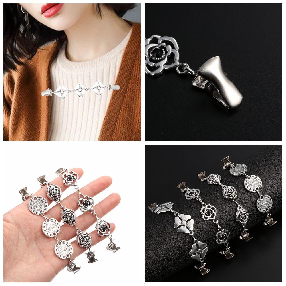 Kẹp Cài Áo Cardigan Hình Hoa Phong Cách Retro