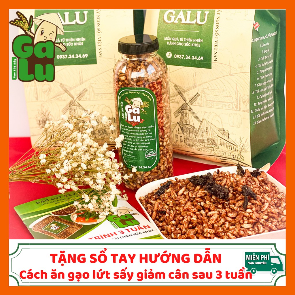 2 Hũ(Túi) Gạo Lứt Sấy Galu 500gram + 1 Chai 120gram+ Tặng Sổ Tay Hướng Dẫn Ăn Giảm Cân Sau 3 Tuần (Đầy đủ giấy tờ VSATTP | BigBuy360 - bigbuy360.vn