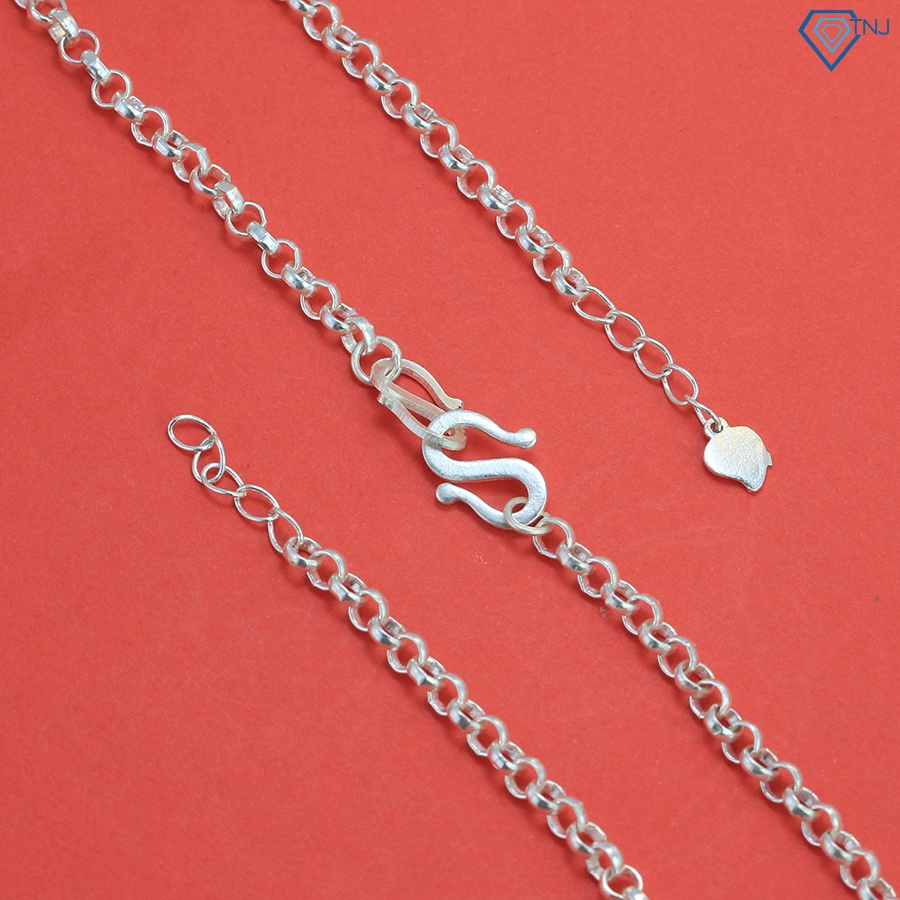 Vòng tay đôi bạc thật nam nữ khắc tên LTD0034 - Trang Sức TNJ