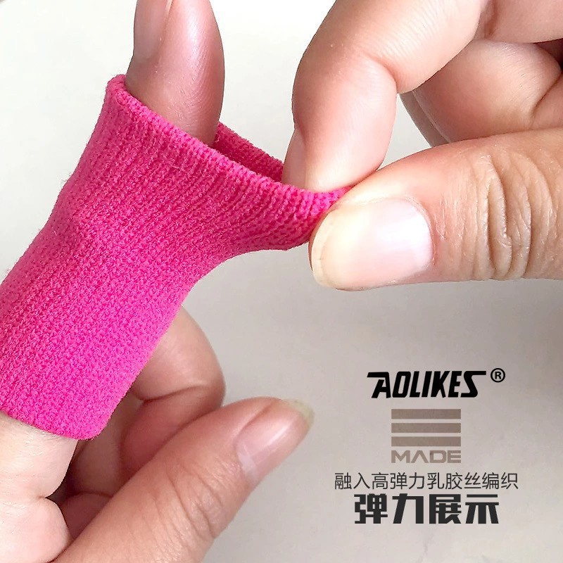 Bộ 10 băng bảo vệ ngón tay AOLIKES A-1589 (đen) khi chơi bóng rổ bóng chuyền sport finger protection sleeve magic