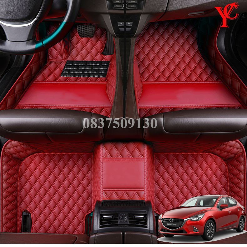 Thảm lót sàn ô tô 5D cho Kia Carens da pu không mùi chống thấm nước tuyệt đối