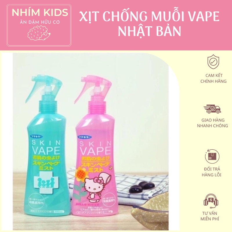 Xịt chống muỗi + côn trùng Skin Vape Nhật bản 200ml