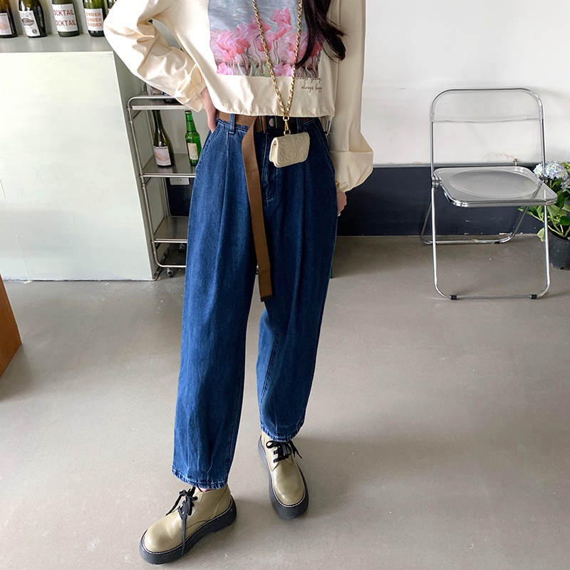 Quần Denim Lưng Cao Ống Đứng Phong Cách Mới 45434