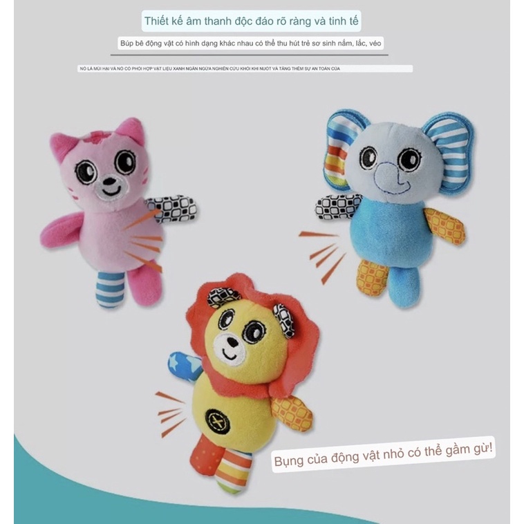 Thú Bông Treo Nôi Cũi Xe Đẩy Phát Nhạc Cho Bé Nhiều Mẫu Augleka