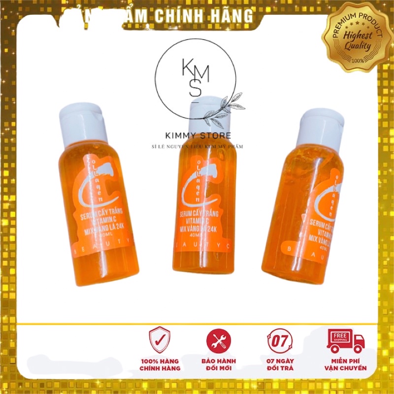 Serum cấy Trắng vitamin C lẻ 1 chai 40g màu cam