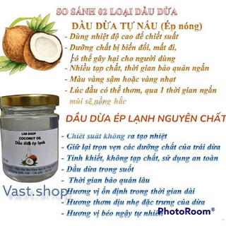 Dầu dừa ép lạnh, hũ 100 ml