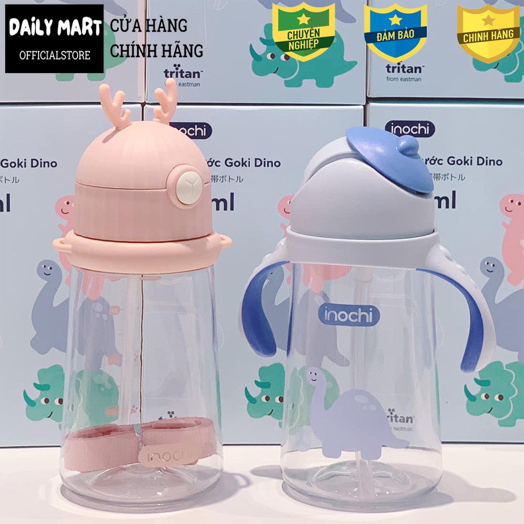 Bình Nước, Bình Tập Uống Cho Bé GOKI DINO, Bình Đựng Nước Trẻ Em Cao Cấp Inochi 470ml | BigBuy360 - bigbuy360.vn