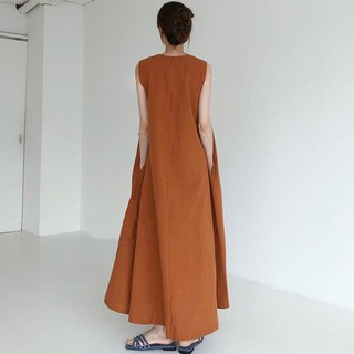 Đầm nữ dáng dài oversize hở vai