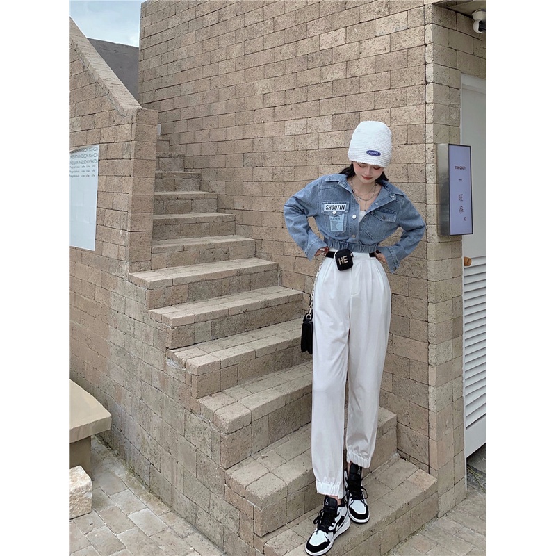 ÁO KHOÁC JEANS CROPTOP TAY DÀI THỜI TRANG NỮ
