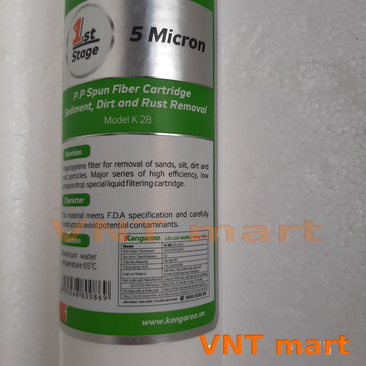 Lõi lọc nước số 1 Kangaroo – Phụ kiện máy lọc nước Kangaroo – VNT_mart