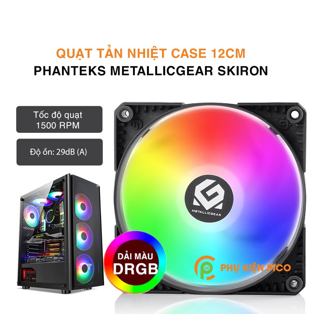 Quạt tản nhiệt case máy tính PHANTEKS Metallic Gear Skiron DRGB 120mm - Quạt fan case 12cm