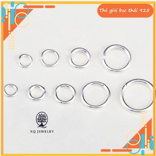 Charm bạc khoen tròn hở (mở) 6mm dày 0,7mm