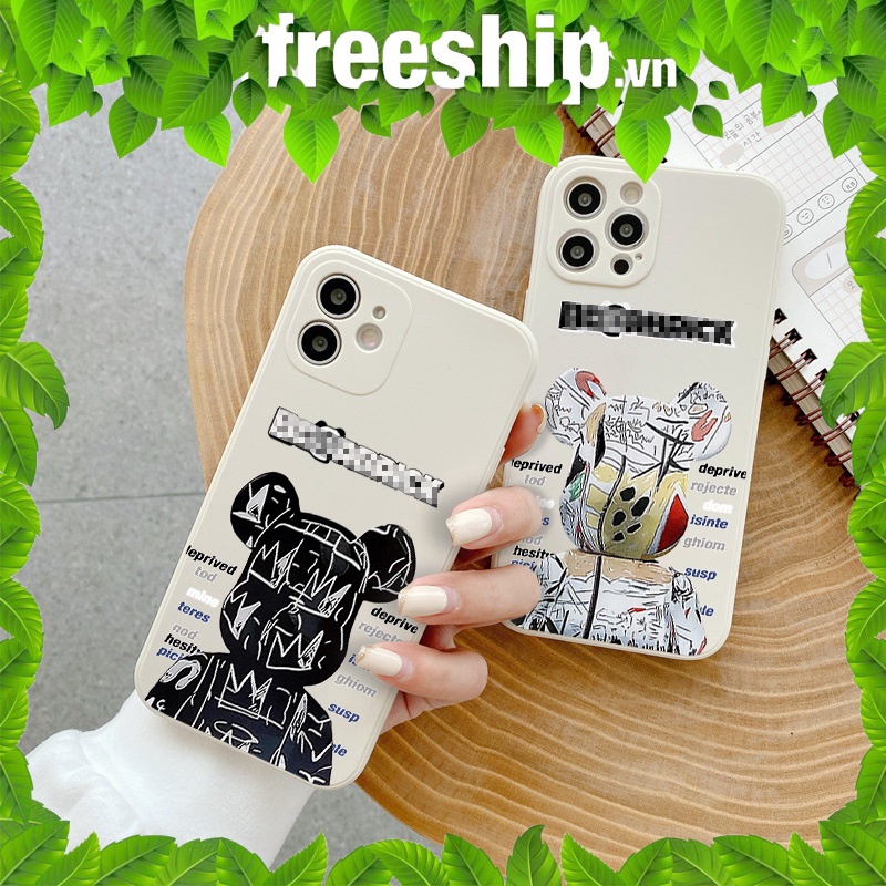Ốp lưng iphone cạnh vuông BE@RB�RICK 6/6s/6splus/7/7plus/8/8plus/x//xs/11/12/pro/max/plus/promax e136