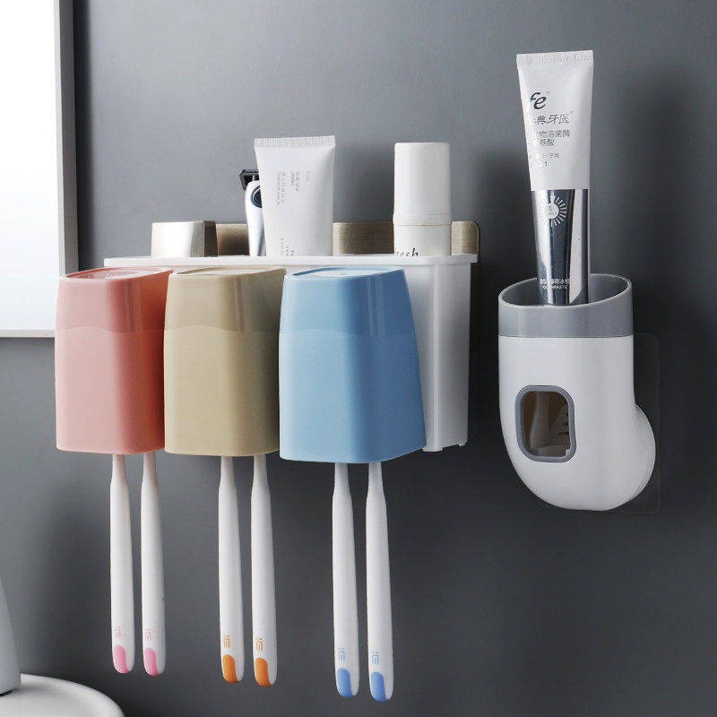 kệ lò vi sóngđời Hộp đựng bàn chải đánh răng, giá để bàn chải đánh răng, nghệ thuật bóp kem đánh răng, treo tường | BigBuy360 - bigbuy360.vn