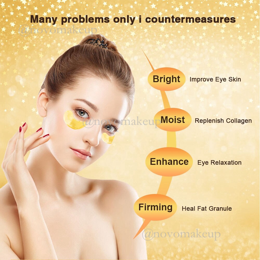 Mặt Nạ Mắt Collagen Vàng 24k Chống Lão Hóa / Quầng Thâm / Bọng Mắt / Nếp Nhăn Dưỡng Ẩm | BigBuy360 - bigbuy360.vn