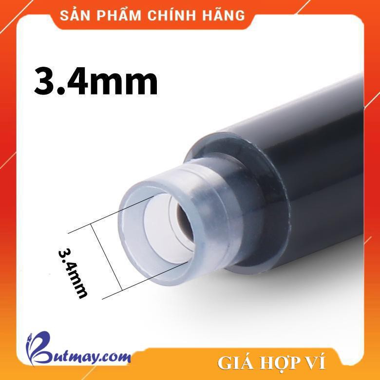 Vỉ mực ống cỡ 2,6mm- 3.4mm (5 ống màu đen, xanh, xanh đen, tím, đỏ, xanh lá) [Sao Khue Pens - butmay.com]