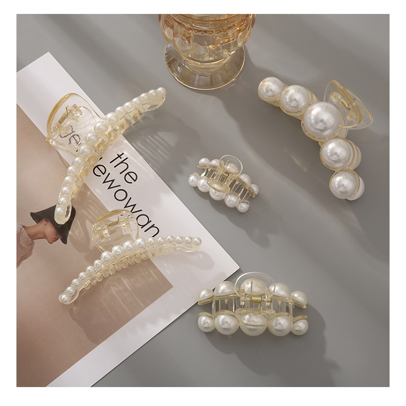 Bộ Kẹp Tóc Đính Ngọc Trai Nhân Tạo Xinh Xắn Cho Nữ