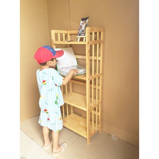 ❌ship 0đ❌kệ sách gỗ tự nhiên 4 tầng rộng 40cm siêu bền