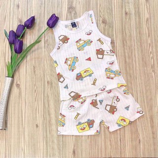 [BANBUONBANLE]Bộ Cotton giấy sát nách bé trai bé gái