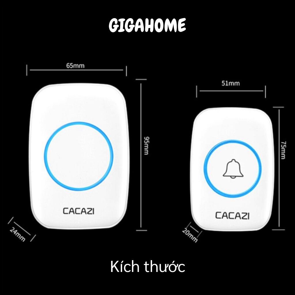 Chuông Cửa GIGAHOME Bộ 2 Chuông Cửa Không Dây A10GIGAHOME2 Cacazi Chống Nước, Khoảng Cách 300m 9473