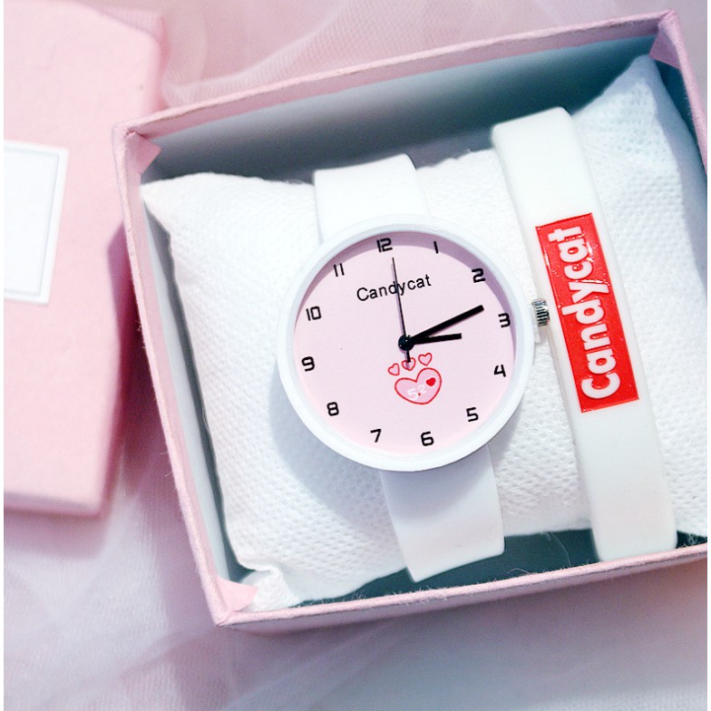 (Ko lắc) Đồng hồ thời trang nữ dây cao su C26 Candycat TRÁI TYM | BigBuy360 - bigbuy360.vn