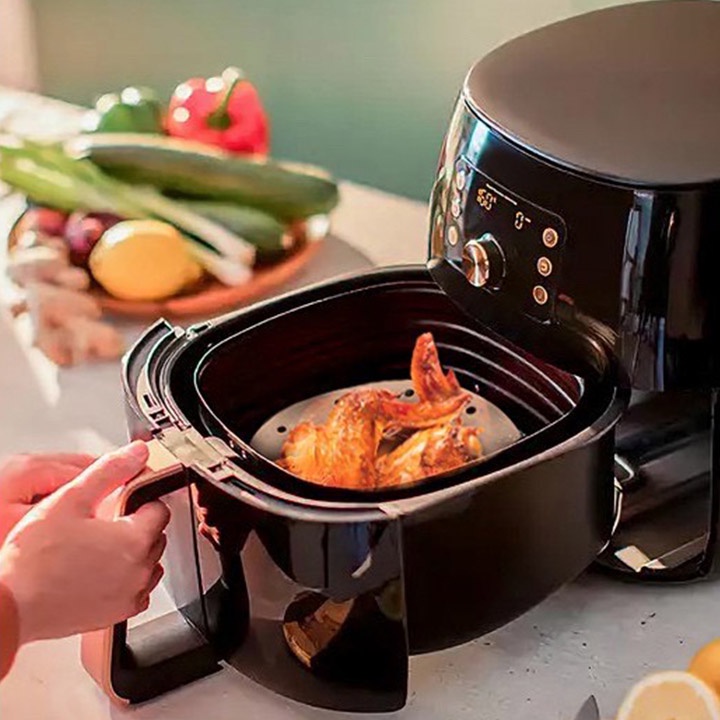 Giấy Nến Tròn Đục Lỗ 100 tờ cho nồi chiên không dầu nướng bánh lót bánh bao COTANOW