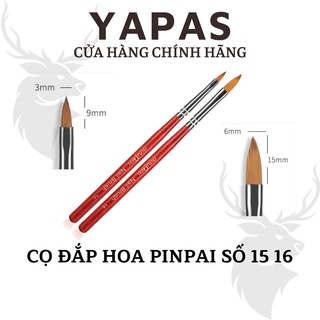 Cọ đắp hoa bột nail Yapas Pinpai số 15 16 , Cọ chuyên đắp gel tạo hình 3D trang trí móng