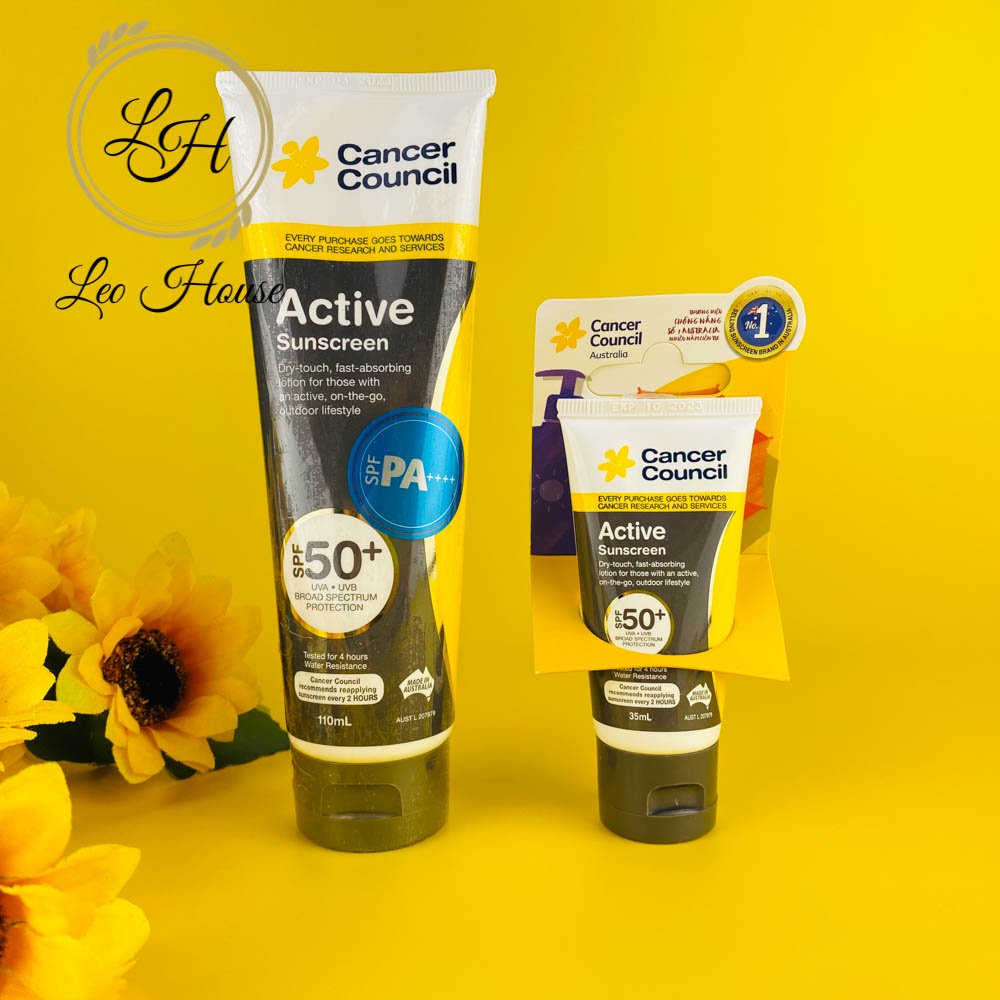 Kem chống nắng Cancer Council Active Suncreen SPF50+