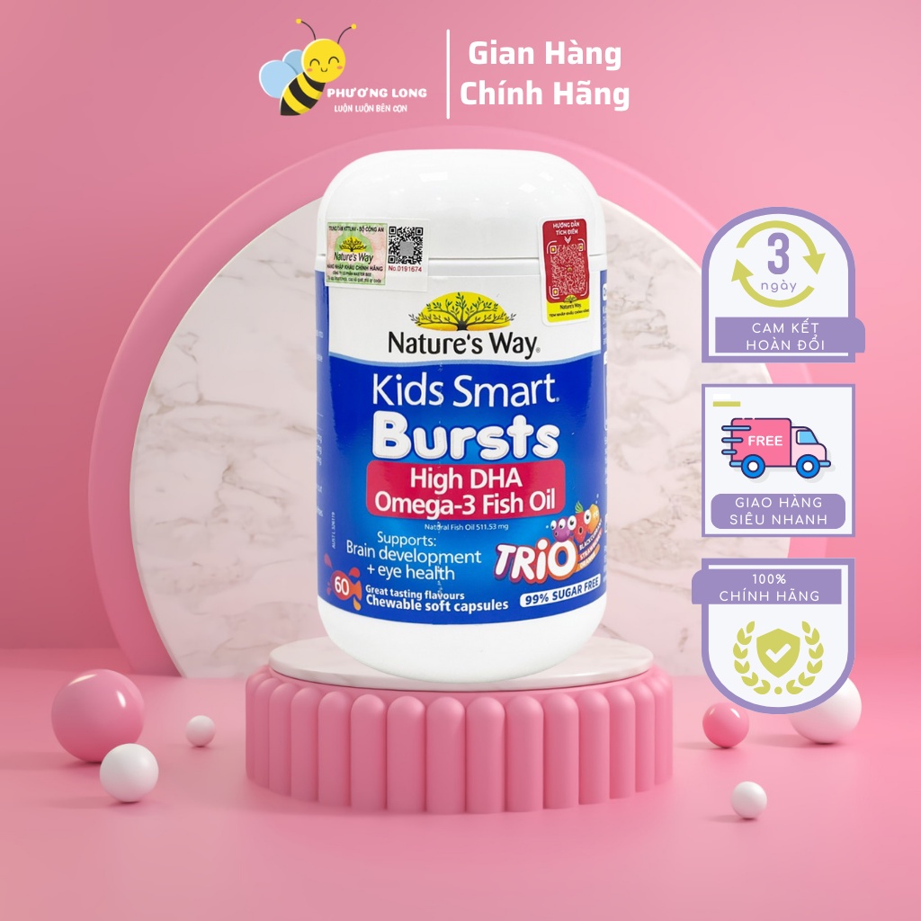 Nature's Way Omega-3 Fish Oil Trio - Bổ sung omega 3 cho bé