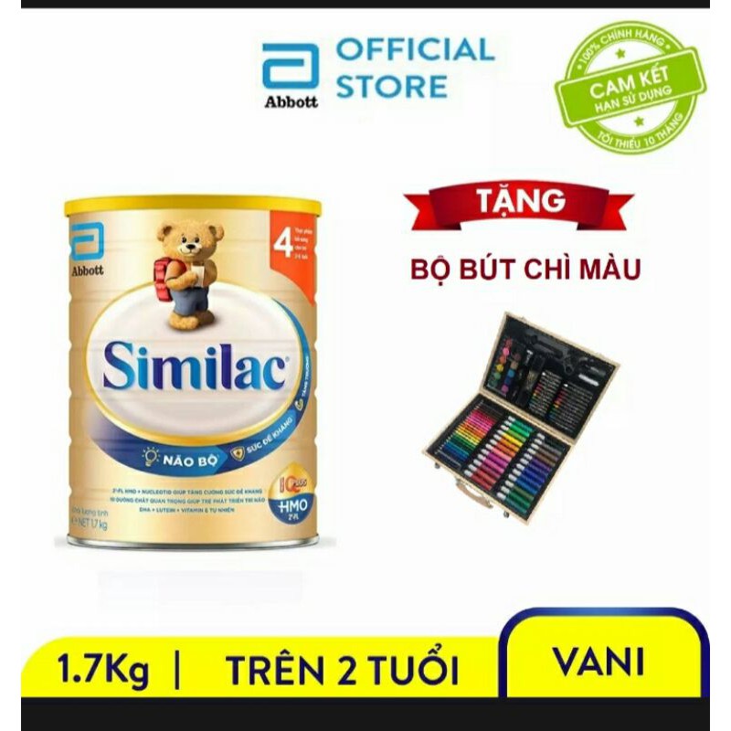 1 lon sữa Similac 4 1.7kg tặng bộ vali màu gỗ