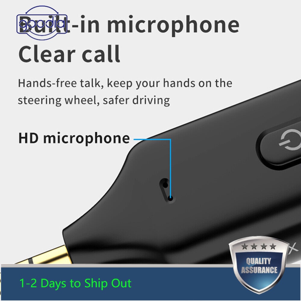 (Đang Bán) Bộ Thiết Bị Thu Phát Bluetooth 5.1 / 3.5mm Aux A2dp 2 Trong 1 Cho Xe Hơi