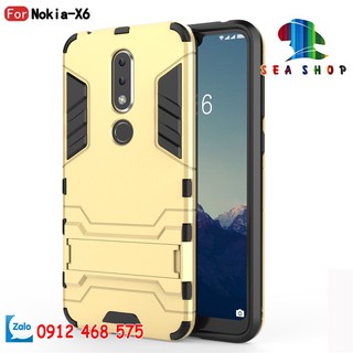 [TẶNG KÍNH CƯỜNG LỰC FULL MÀN] Ốp lưng Nokia X6 Iron man chống sốc / Ốp chống Nokia X6 - Seashop