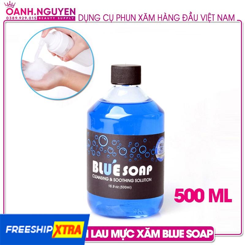 Nước Lau Mực Xăm Tạo Bọt Blue Soap Chai Lớn 500ml