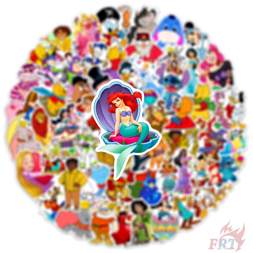 Bộ 100 Cái ❉ Miếng Dán Hình Nhân Vật Hoạt Hình Disney Xinh Xắn ❉ Sticker Dán Tường Chống Thấm Nước Họa Tiết Doodle Hợp Thời Trang