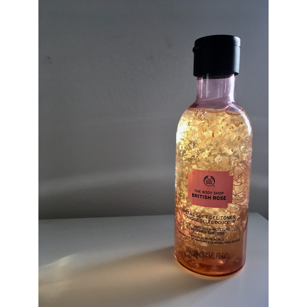 Toner hoa hồng The Body Shop British Rose Petal - Soft Gel Toner dupe Fresh Rose Deep Hyration Facial Toner