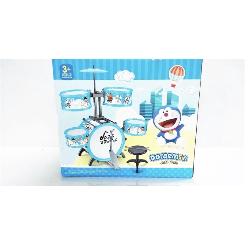 Bộ trống Jazz Drum cho bé hình đoremon, chuột mickey