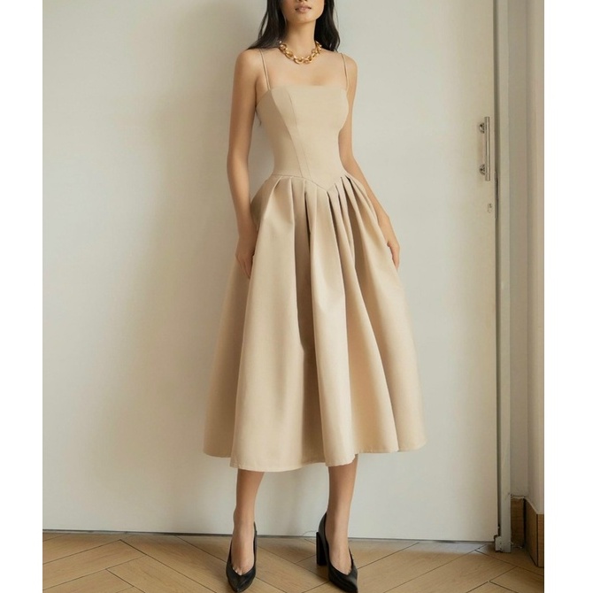 Đầm đi tiệc hai dây, thiết kế dáng xòe sang chảnh _ Venus Dress