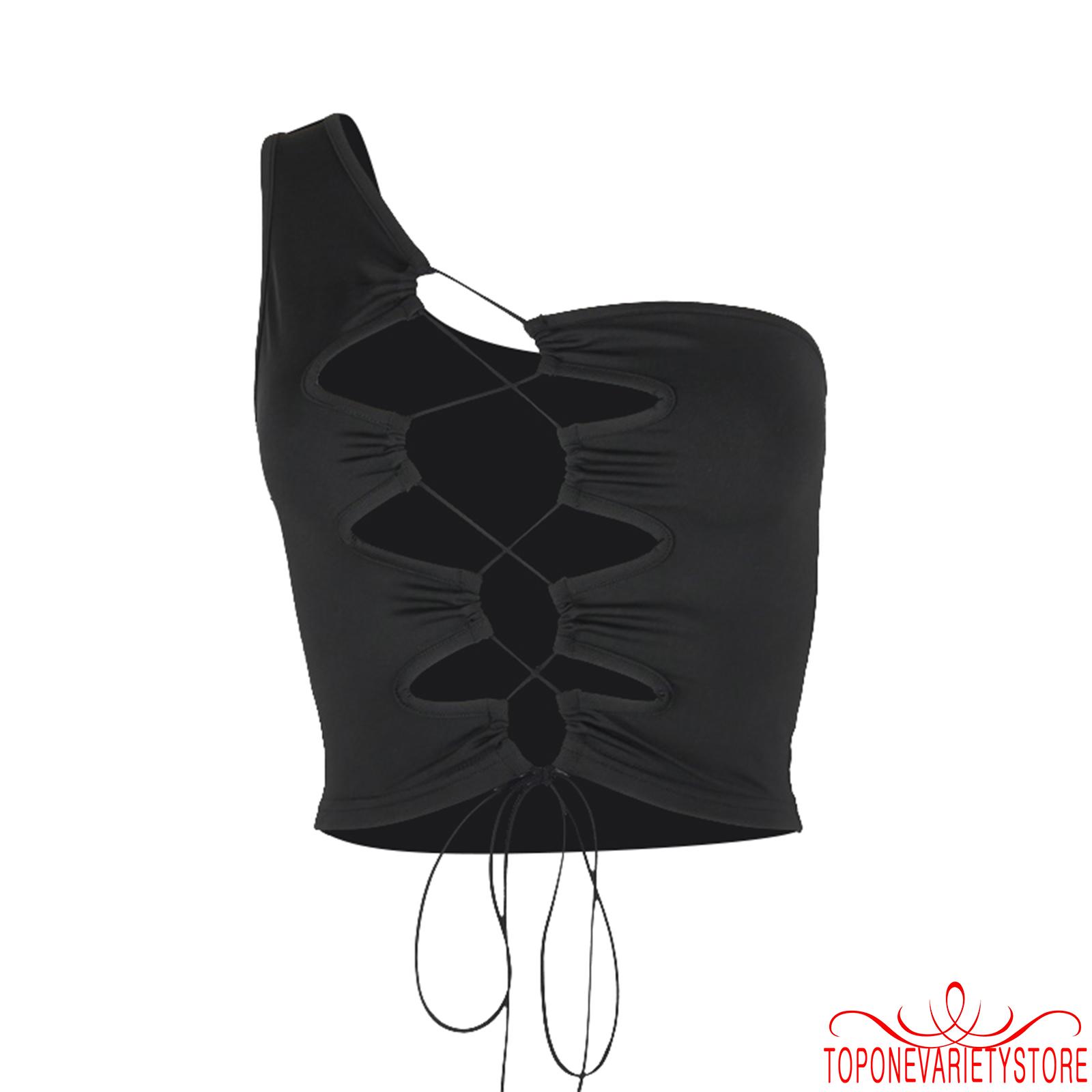 Áo Croptop Lệch Vai Màu Trơn Gợi Cảm Cho Nữ | BigBuy360 - bigbuy360.vn