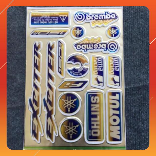 [CỰC RẺ] BỘ TEM DẬP NỔI MÀU TITAN TRANG TRÍ XE EXCITER SIÊU ĐỘC SIÊU BỀN