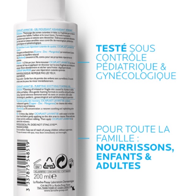 Sữa rửa mặt La roche Posay Cicaplast Lavant B5 200ml