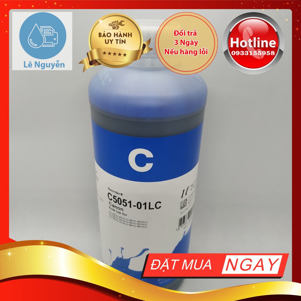 Mực nước Inktec Hàn Quốc dùng cho máy in Hp, Canon  1 lít