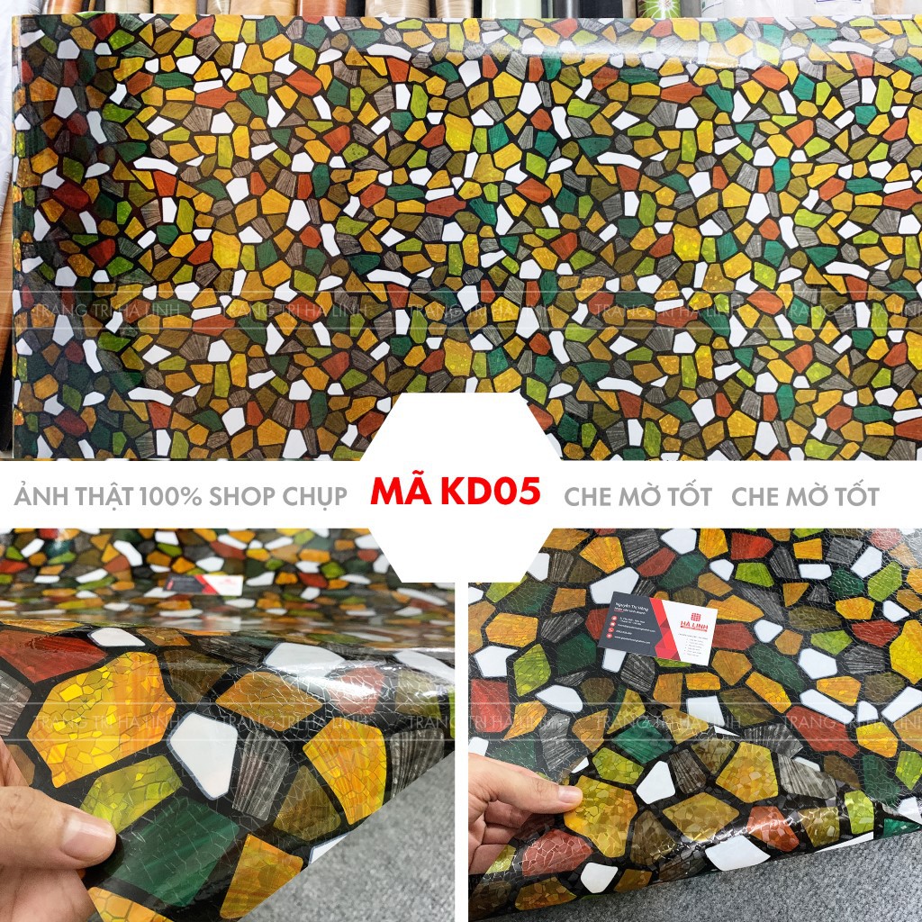 Decal dán kính 3d cao cấp dày hoa văn đẹp, giấy dán kính mờ cửa sổ phòng ngủ phòng khách văn phòng nhà tắm 90cmx50cm