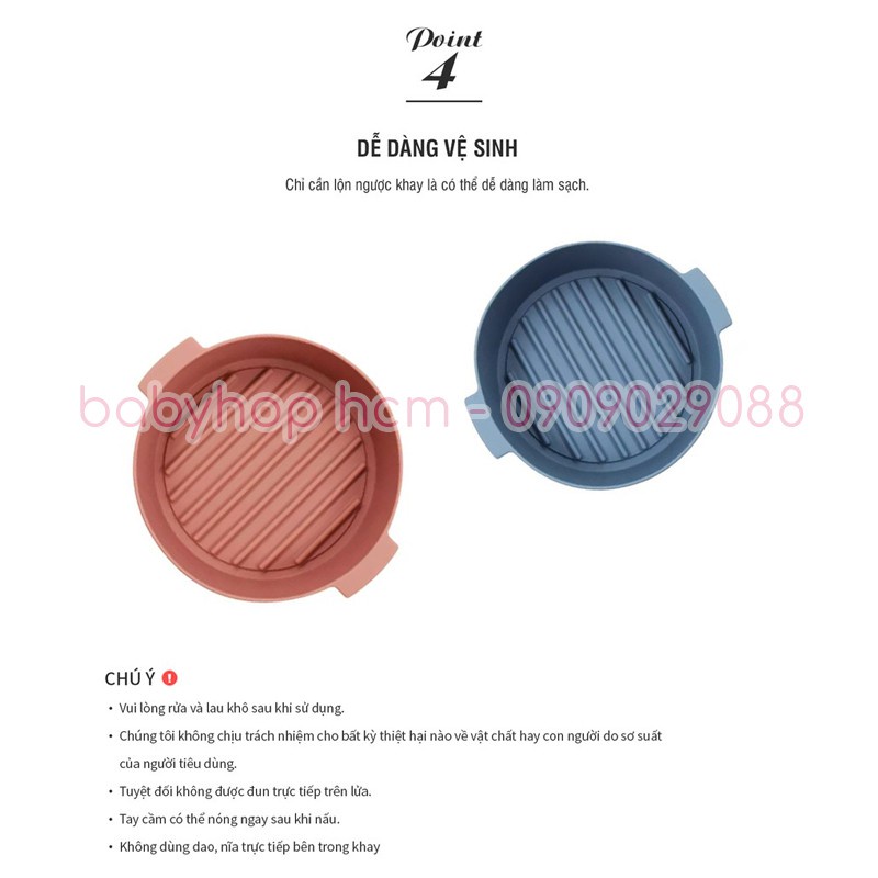 Khay silicone dành cho nồi chiên không dầu và lò vi sóng Lock&Lock CKB002 5L CKB003 3.5L - BABYHOPSG