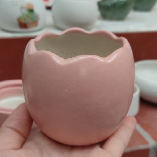 Chậu sứ hình trứng Bát Tràng