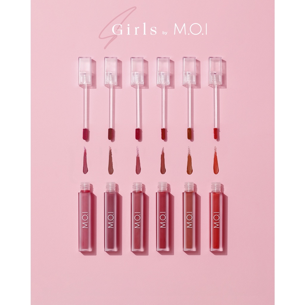 Set 3 cây Son Nhung Lỳ SGIRLS BY M.O.I SPECIAL EDITION mỏng nhẹ, mềm mại nhung mịn