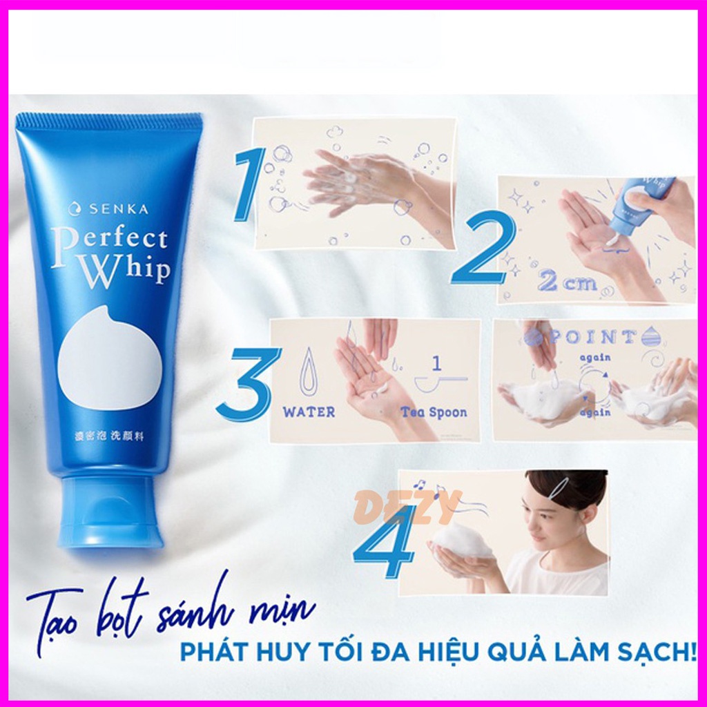 SRM Senka, Sữa rửa mặt Senka Dưỡng Trắng Da Ngừa Mụn Collagen Ngừa Lão Hóa Nhật Bản